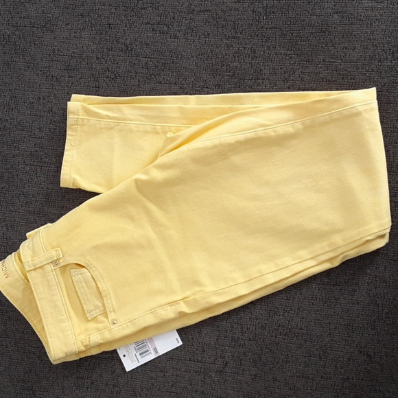 NWT Michael Kors Izzy Skinny Yellow Jeans - Picture 9 of 9